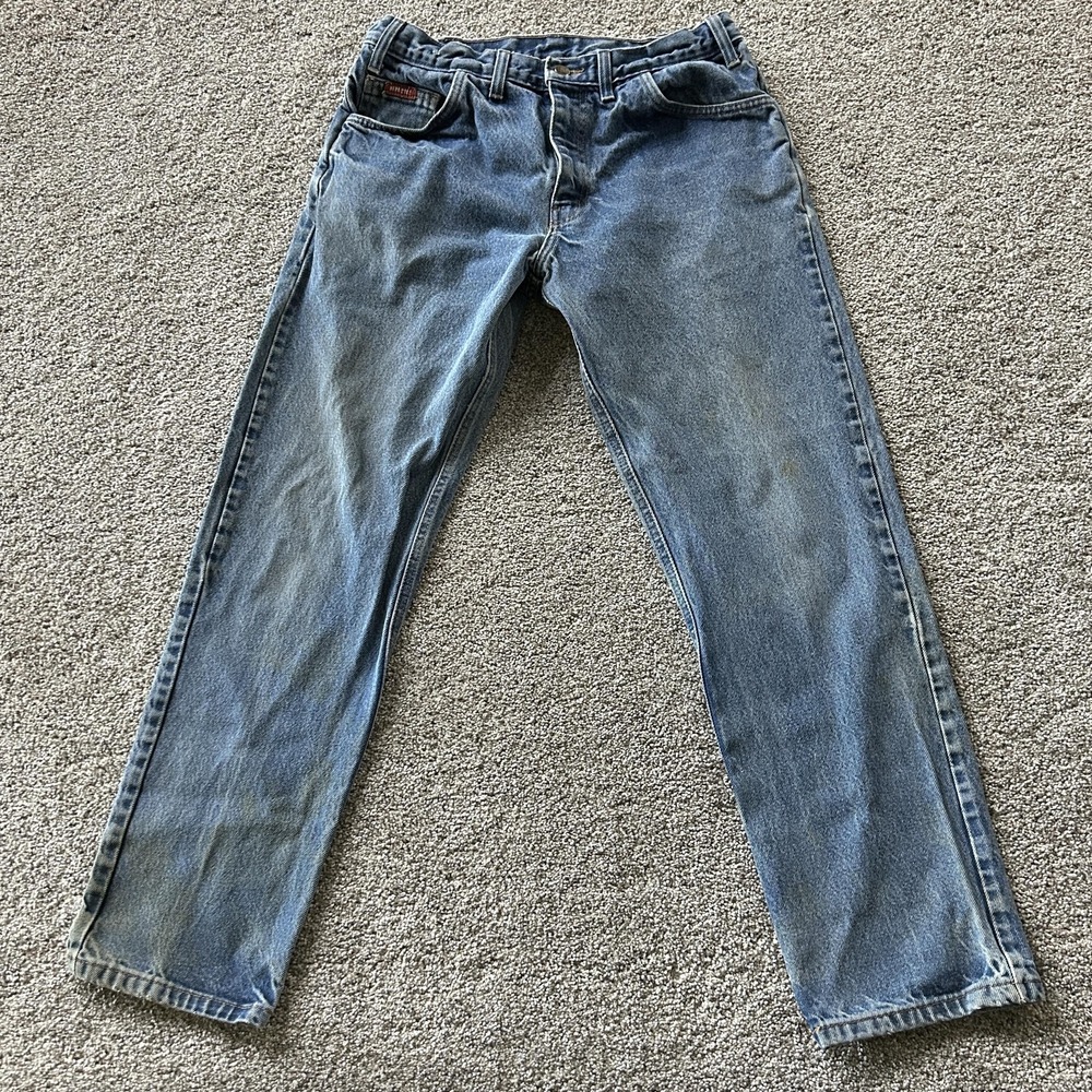 Big Bill FR Flame Resistant Jeans Mens 34x34 Medium Blue Denim Straight Workwear